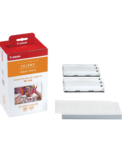 JUEGO DE PAPEL / TINTA DE ALTA CAPACIDAD EN COLOR CANON RP-108IP