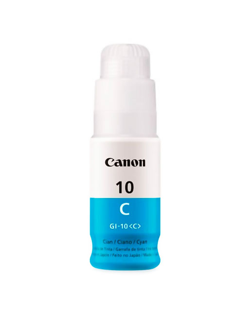 Botella de Tinta Canon GI-10C - Cian - 70ML
