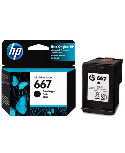 Cartucho de tinta HP Original Ink Advantage 667, negro