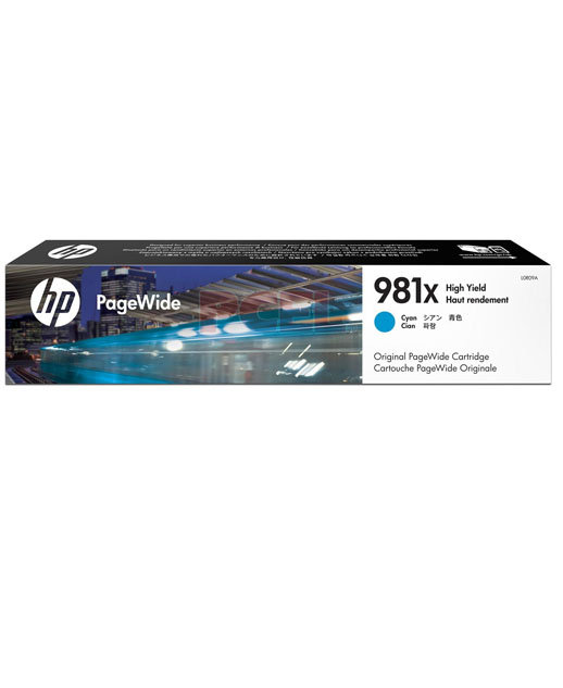 CARTUCHO ORIGINAL PAGE WIDE HP 981X CYAN DE ALTO RENDIMIENTO