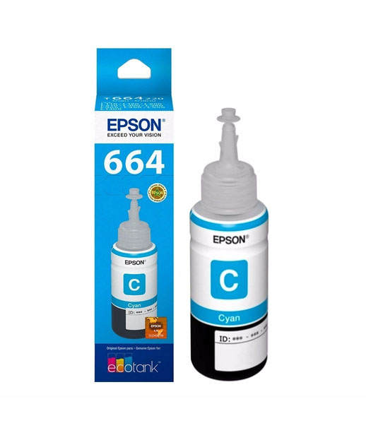 Botella de Tinta Epson T664 Cyan 70 ml