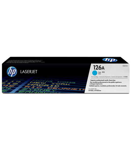 Cartucho original de tóner cian HP 126A LaserJet